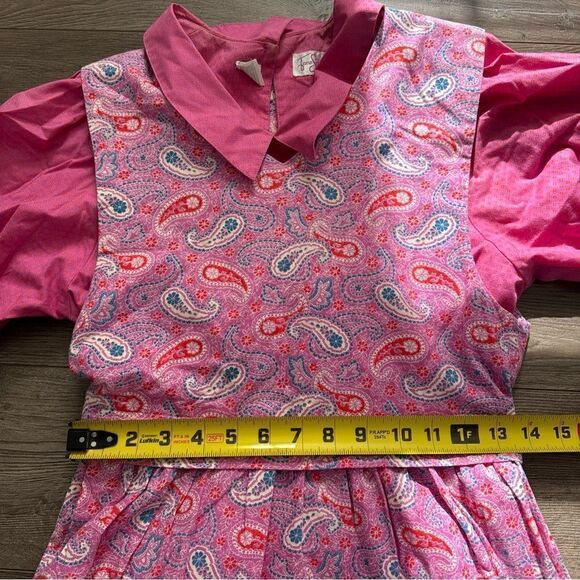 Vintage Jane Schaffhausen Belle France Floral Dress - Saks Fifth Ave Tag Size 4 - Picture 7 of 10